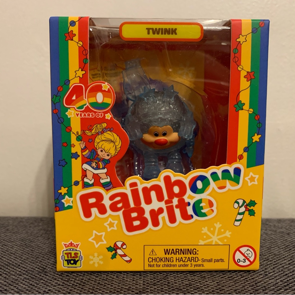 Rainbow Brite RARE CHASE Twink Holiday Blue Glitter Cheebee Figure TLS TOY 40th